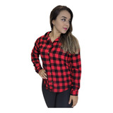 Blusa Camisa Xadrez Feminina