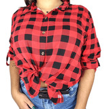 Blusa Camisa Xadrez Feminina