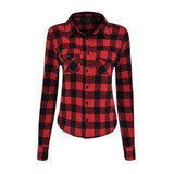 Blusa Camisa Xadrez Feminina