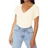 Blusa Camiseta Básica Feminina Malha Viscolycra Gola V 