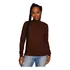 Blusa Camiseta Feminina Gola Alta Manga Longa 100% Algodão