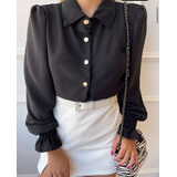 Blusa Camiseta Social Feminina