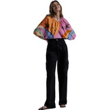 Blusa Canelada Com Mangas