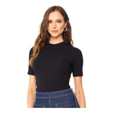 Blusa Canelada Feminina Gola