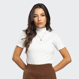 Blusa Canelada Gola Alta