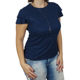 Blusa Canelada Manga Princesa