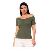 Blusa Canelada Ombro A