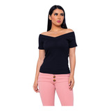 Blusa Canelada Ombro A
