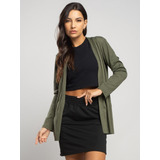 Blusa Cardigan Manga Longa