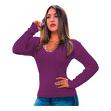 Blusa Cardigan Tricot Trancadinho