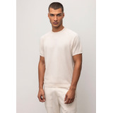 Blusa Careca Manga Curta Tricot Bege