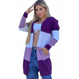 Blusa Casaco Cardigan Listrado