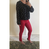 Blusa Chiffon Preta Com