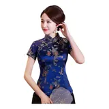 Blusa Chinesa Com Estampa