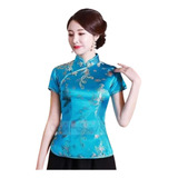 Blusa Chinesa Com Estampa