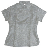 Blusa Chinesa Com Estampa Dragão E Fênix - Branca Modelo 2