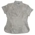 Blusa Chinesa Com Estampa Flor De Cerejeira - Branca