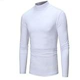 Blusa Ciclista Gola Alta/camisa Rashgard Masculina Inverno Ou Proteção Solar Uv Esportes (branco, Gg)