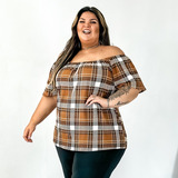 Blusa Cigana Bege Plus