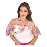 Blusa Ciganinha Com Tule