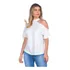 Blusa Ciganinha Manga Curta Gola Alta De Malha Promoção 