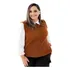 Blusa Colete Feminino Basico Tricot Moda Inverno Sem Manga