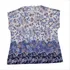 Blusa Crepe Manga Japonesa Estampada Detalhe Decote 48,50