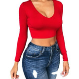 Blusa Croped Decote V