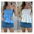 Blusa Cropped Balone Bata Lastex Feminino Tomara Que Caia