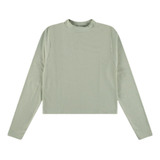 Blusa Cropped Canelada Gola