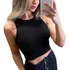 Blusa Cropped Canelada Lisa Delicada Linda Blogueira 