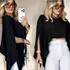Blusa Cropped Capa Assimetrica Estilo Boho Bata Multi Forma