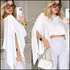 Blusa Cropped Capa Assimetrica Estilo Boho Bata Multi Formas