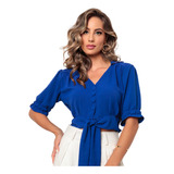Blusa Cropped Com Botoes