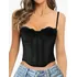 Blusa Cropped Corselet Renda Rendado Sexy Moda Preto Marrom