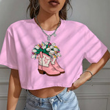 Blusa Cropped Country Botas