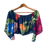 Blusa Cropped Decote Ombro