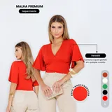 Blusa Cropped Decote V