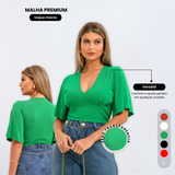 Blusa Cropped Decote V