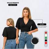 Blusa Cropped Decote V