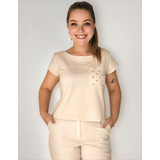 Blusa Cropped Feminina Alfaiataria