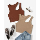 Blusa Cropped Feminina Duas