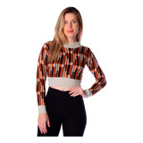 Blusa Cropped Feminina Em