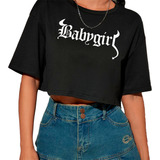 Blusa Cropped Feminino Babygirl