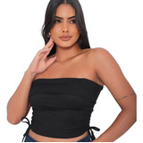 Blusa Cropped Feminino Com
