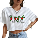 Blusa Cropped Feminino Grinch