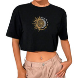 Blusa Cropped Feminino Lua