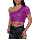 Blusa Cropped Feminino Nula