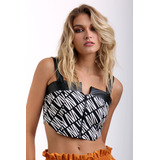 Blusa Cropped Graphic Black