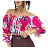Blusa Cropped Lastex Paty